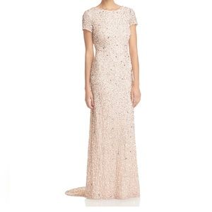 Adrianna Papel Cap Sleeve Sequin Mother of Bride Dress